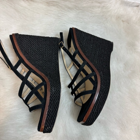 Jimmy Choo Ariela 110 Suede Caged Roped Wedge Sandals 39.5 - Picture 9 of 10